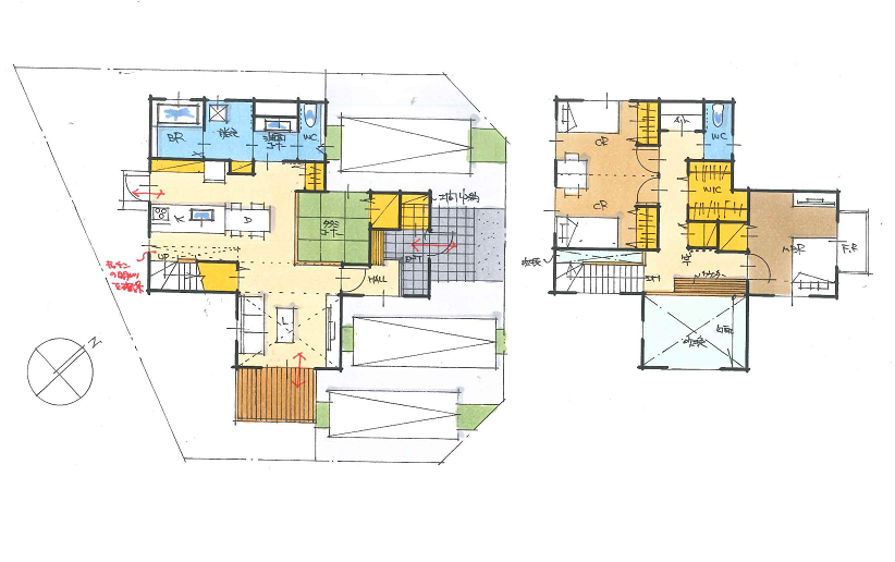 吹き抜けリビングのある家事ラク導線が特徴の住まい