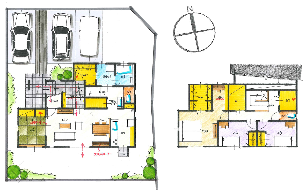 大きな土間収納とウォークインクローゼットで収納豊富な住まい