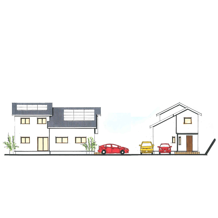 吹き抜けのある、ママに優しい家事動線のある住まい