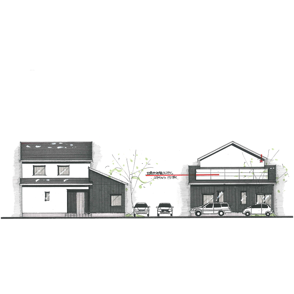 各所に収納を配置したママラクな住まい