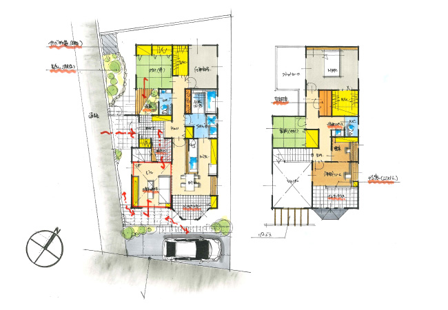 坪庭とコンサバトリーのある自然を楽しむ住まい