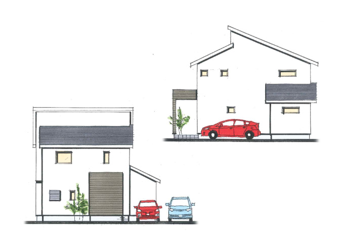 2wayのシューズルームと回遊動線のある間取り