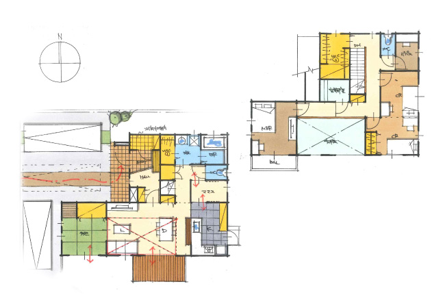 パパにもママにも書斎のある、収納も充実した家