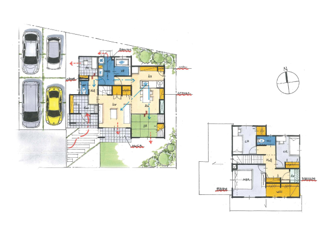 水回りの家事が便利になる動線のある家