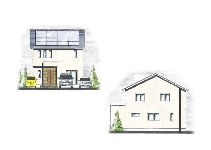 独立洗面台と将来間仕切り可能な子供部屋のある家