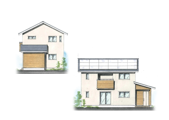 ２階にランドリールームを設けた洗濯動線が短い住まい