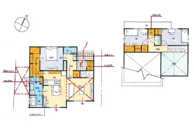 平屋のような暮らしができる機能的な間取りの家