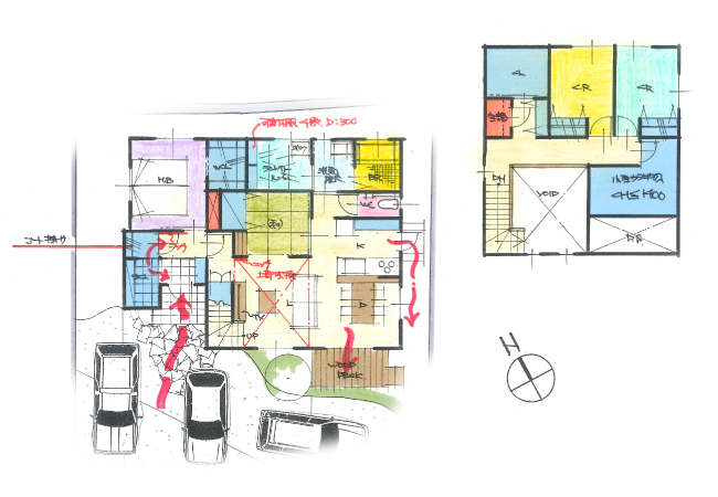 大容量の収納ですっきりと暮らせる住まい