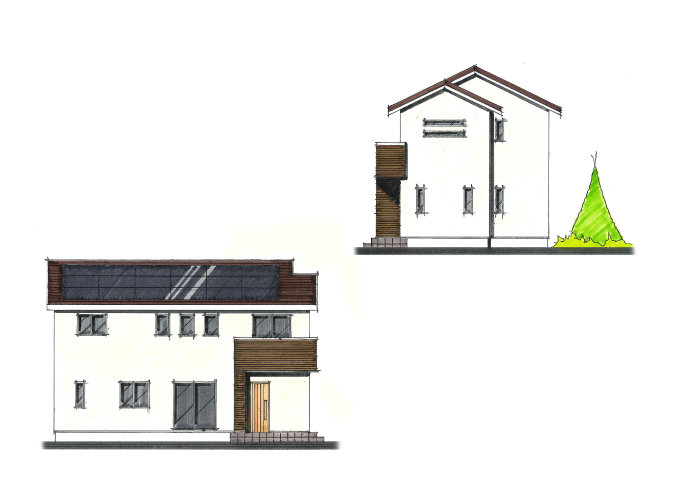 明るいリビングのある収納が充実した家