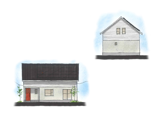 コンパクトながらも回遊動線を備えた間取りの家