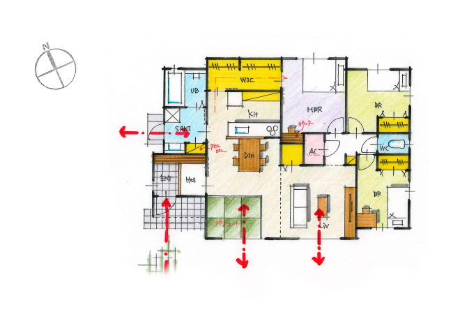 コンパクトながらも便利な動線を叶えた平屋