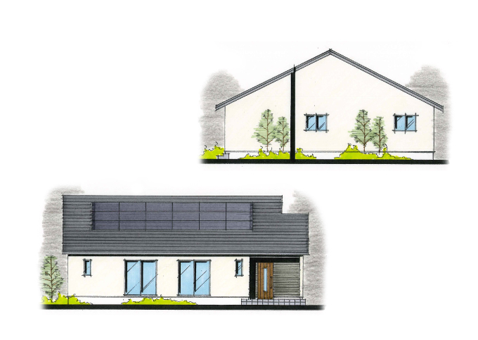 遊び心のあるリビングと家事動線が魅力の平屋