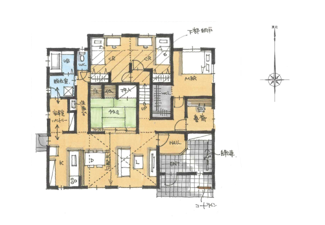 本格的な和室があるロフト付きの平屋