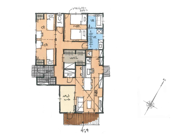 ペットのための部屋も作った住みよい平屋