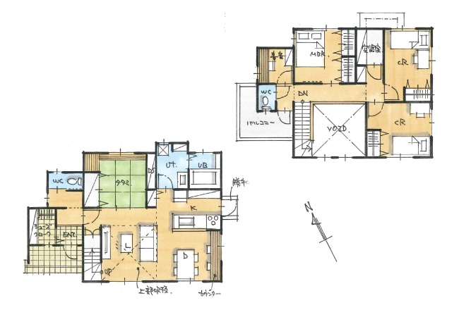 家族の気配を感じながら過ごせる住まい