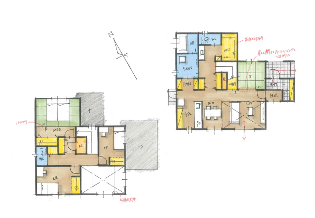 小上がり畳の主寝室がある家事ラクな間取りの住まい