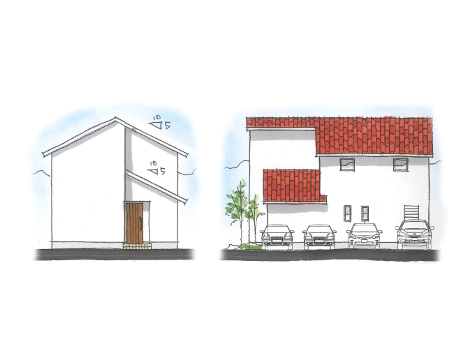主寝室を１階に設けた平屋のような間取りの住まい